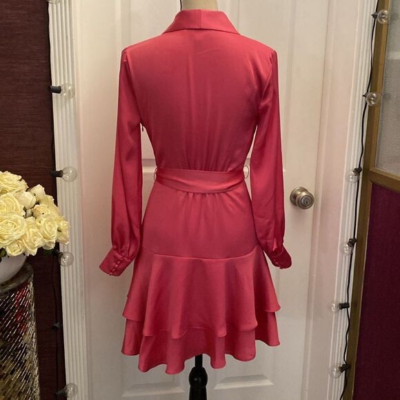 Ever New Melbourne pink belted mini dress, US2 - Picture 13 of 15